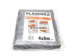 Plandeka SUPER MOCNA 4x8m (srebrna) gramatura 160g/m2