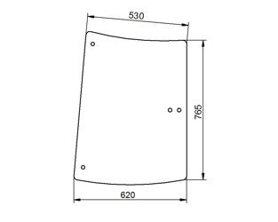 szyba do ciągnika Fendt - boczna prawa 816810040431 (1335)