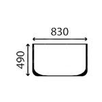 szyba Liebherr - przednia dolna 10009205 (3417)