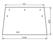 szyba do ciągnika Deutz-Fahr - przednia 04401515 (1784)