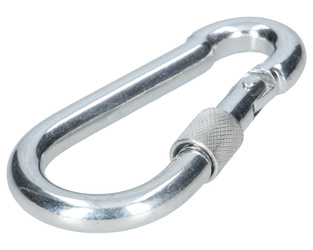 Karabińczyk metalowy z zabezpieczeniem 10x100mm stalowy