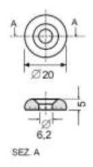 podkładka 6,2x20mm pod śrubę do montażu szyby ciągnika, koparki