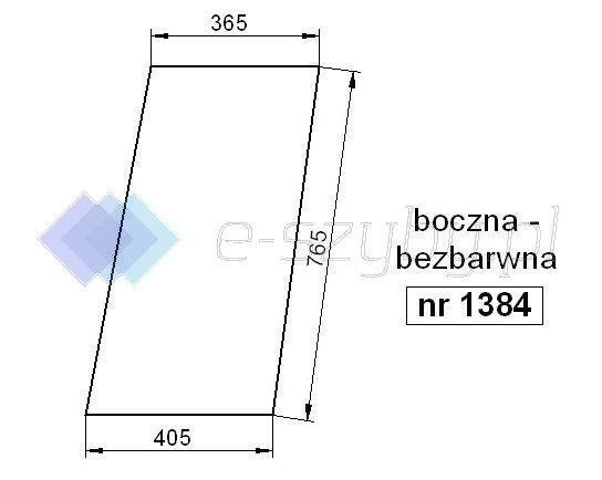 szyba Renault kabina LS 65-12 65-14 75-12 75-14 85-12 85-14 - boczna (1384)