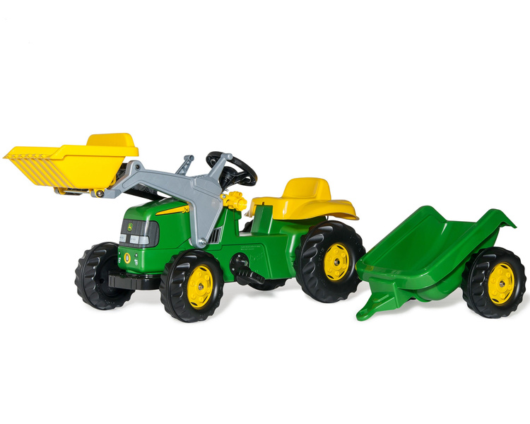 Traktor na pedały John Deere z przyczepą i ładowaczem Rolly Toys 023110