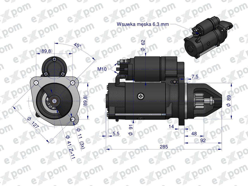 Rozrusznik typ Iskra AZE4230 EXPOM eu