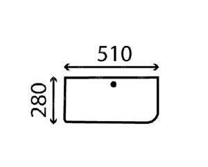 szyba do ciągnika Case - tylna dolna 3220933R1