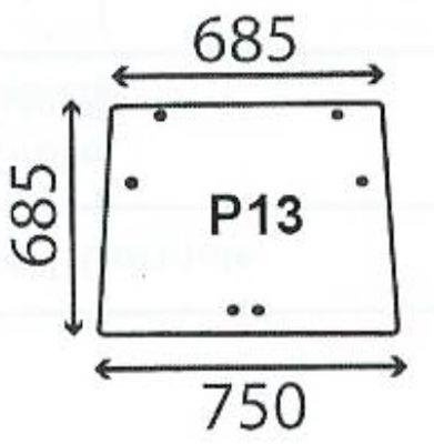 szyba Fiat seria 66 i 66S - tylna 5136410 (2577)