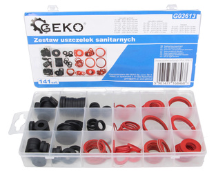 uszczelki i podkładki sanitarne zestaw 141 szt w zamykanym pojemniku