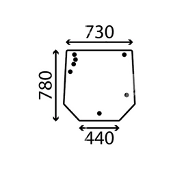 szyba MF Massey Ferguson 3615 3625 3635 3645 nowa kabina - tylna VA206266 (1611)