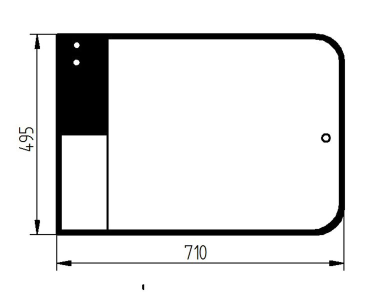 szyba ładowarka teleskopowa JCB - tylna 927/18500