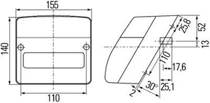 klosz lampy tylnej Case CS, CVX, Maxxum 1-34-776-014, 134776014