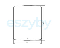 szyba ładowarka Merlo Multi Farmer, Panoramic - przednia 049497 (2777)