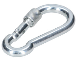 Karabińczyk metalowy z zabezpieczeniem 7x70mm stalowy