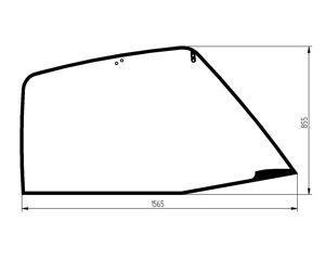 szyba ładowarka teleskopowa Manitou - boczna prawa 749093