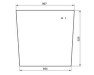 szyba Fermec, Terex - tylna 6099765M91 (1880)