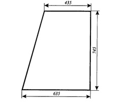 szyba do ciągnika Zetor - drzwi górna 47187926 (541)