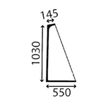 szyba Komatsu - boczna przednia prawa, lewa 417-926-3530, 417-926-3520 (3452)