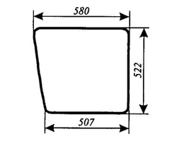 szyba do kombajnu Bizon i Bizon Rekord 58 - boczna dolna stała (lewa, prawa) (278)