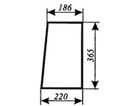 szyba do ciągnika C-360 kabina czeska nowy typ - przednia dolna lewa (132)