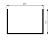 szyba minikoparka JCB - przednia dolna 827/80091 (2704)