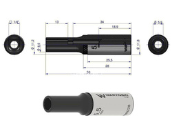 Nasadka dwunastokątna 1/4" 5.5 mm długa Waryński