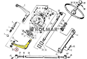 Ramię mechanizmu kierowniczego lewe C-330 Skropol