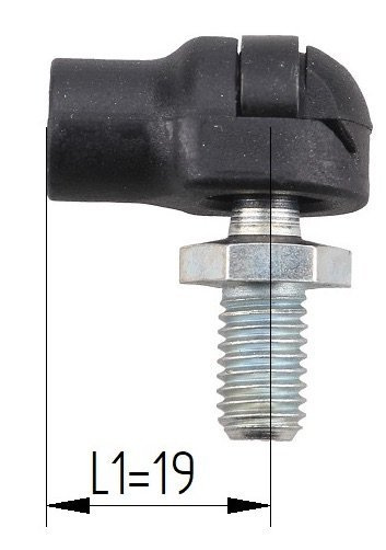 Końcówka siłownika gazowego 19mm M6 / M8