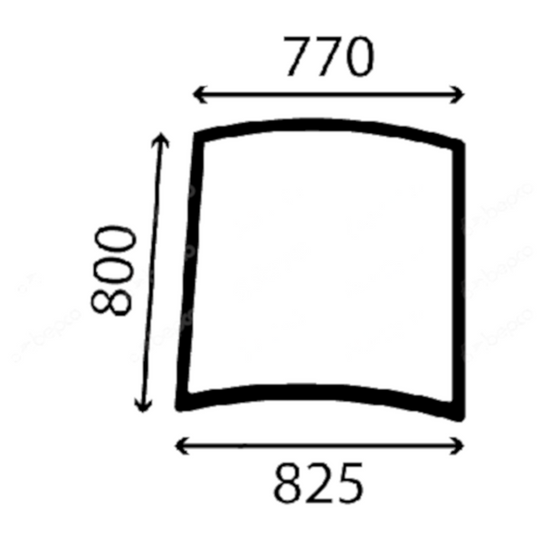 szyba JCB - tylna 827/80290 (3363)