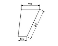 szyba do ciągnika Deutz-Fahr - drzwi dolna 520656 (2354)