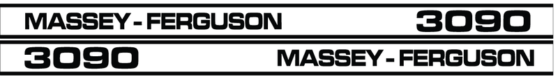 naklejka, logo na maskę Massey Ferguson 3090