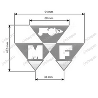 naklejka, logo MF Massey Ferguson 196206M1