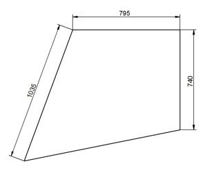 szyba do ładowarki teleskopowej Claas - boczna prawa 03241110 (2396)
