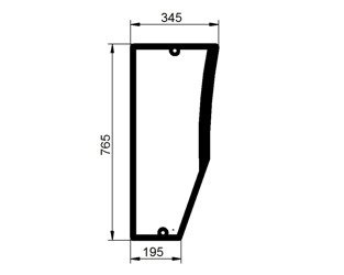 szyba do ciągnika John Deere - przednia dolna prawa ER200620 (2206)