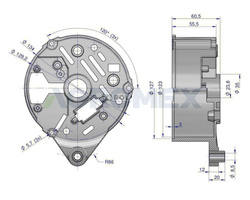 Pokrywa tylna alternatora C-330 C-360 EXPOM eu AX230000