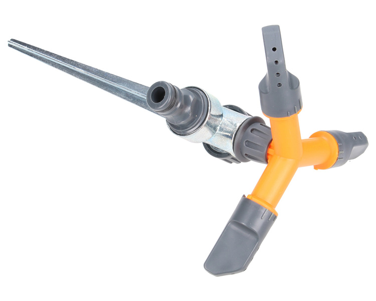 Zraszacz ogrodowy trójramienny wbijany na metalowym kolcu AGTECH