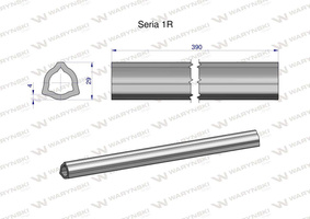 Rura wewnętrzna Seria 1R do wału 510 przegubowo-teleskopowego 29x4 mm 390 mm WARYŃSKI [WR2311390]