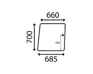 szyba do ciągnika Deutz-Fahr - boczna 04354125 04354126