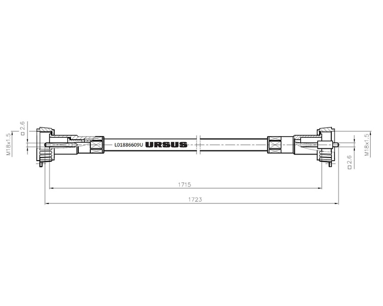 Linka - Licznik MTG L-1723mm C-385 4 CYL. 15020 886609 ORYGINAŁ URSUS