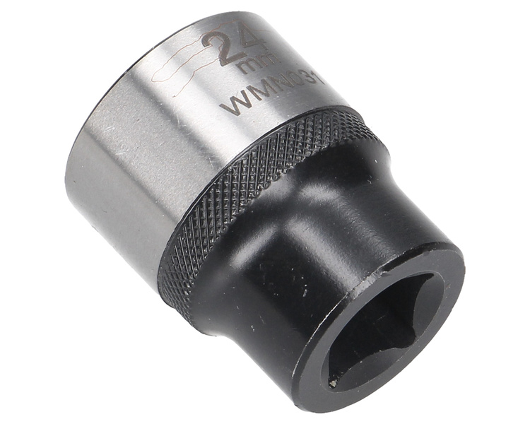 Nasadka sześciokątna 1/2" 24 mm CrV50BV30 DIN 3124 Waryński