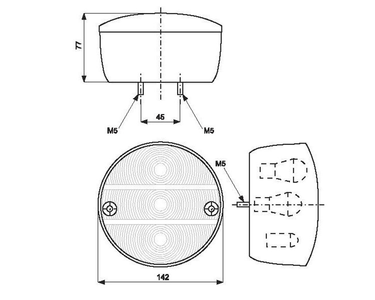 Lampa tylna zespolona 12/24V lewa 94 W19L WAŚ