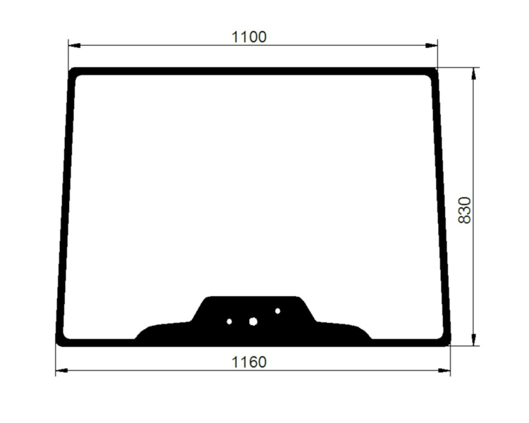 szyba New Holland TD5, Case Farmall A - przednia 84396386 (3403)