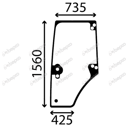 Szyba drzwi lewa Claas Arion 21603591 (2549)