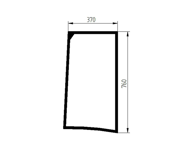 szyba do ciągnika Same - boczna prawa 0.015.0307.0 (4699)