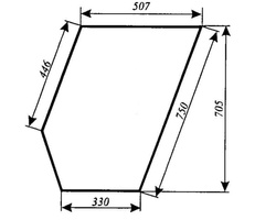 szyba do ciągnika C-385, 1604, 1201, 1204 - drzwi dół - wersja specjalna (27A)