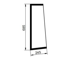 szyba do ładowarki teleskopowej Claas - boczna lewa tylna 03241120 (2398)