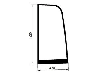 szyba ładowarka teleskopowa JCB - boczna lewa z nadrukiem 827/30502 (3796)