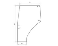 szyba do ciągnika Kubota - drzwi lewe TD17070770 (3188)