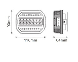 Lampy tylne bezprzewodowe 4 funkcje z dynamicznym kierunkiem