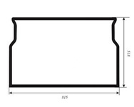 szyba minikoparka JCB - przednia dolna 827/80330 (3462)
