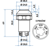 przycisk, włącznik młocarni Deutz-Fahr 01145035